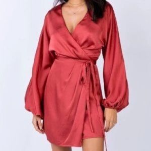 Red princess Polly wrap dress